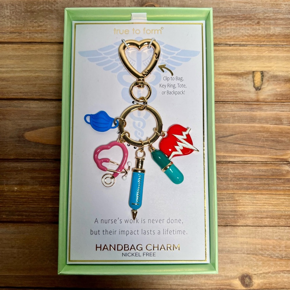 Heart Charm Keychain - Multicolor - Picture 2 of 2